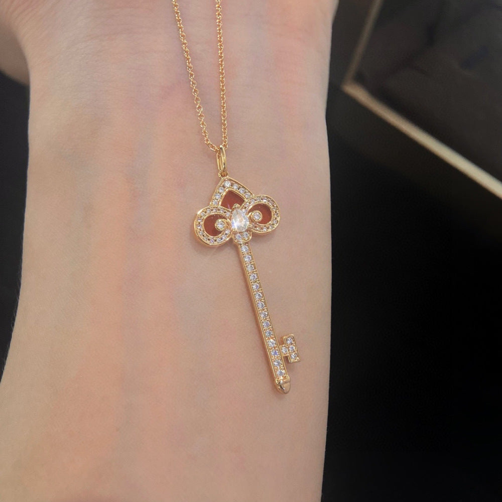 Tiffany & Co. Crystal Key Motif Necklace