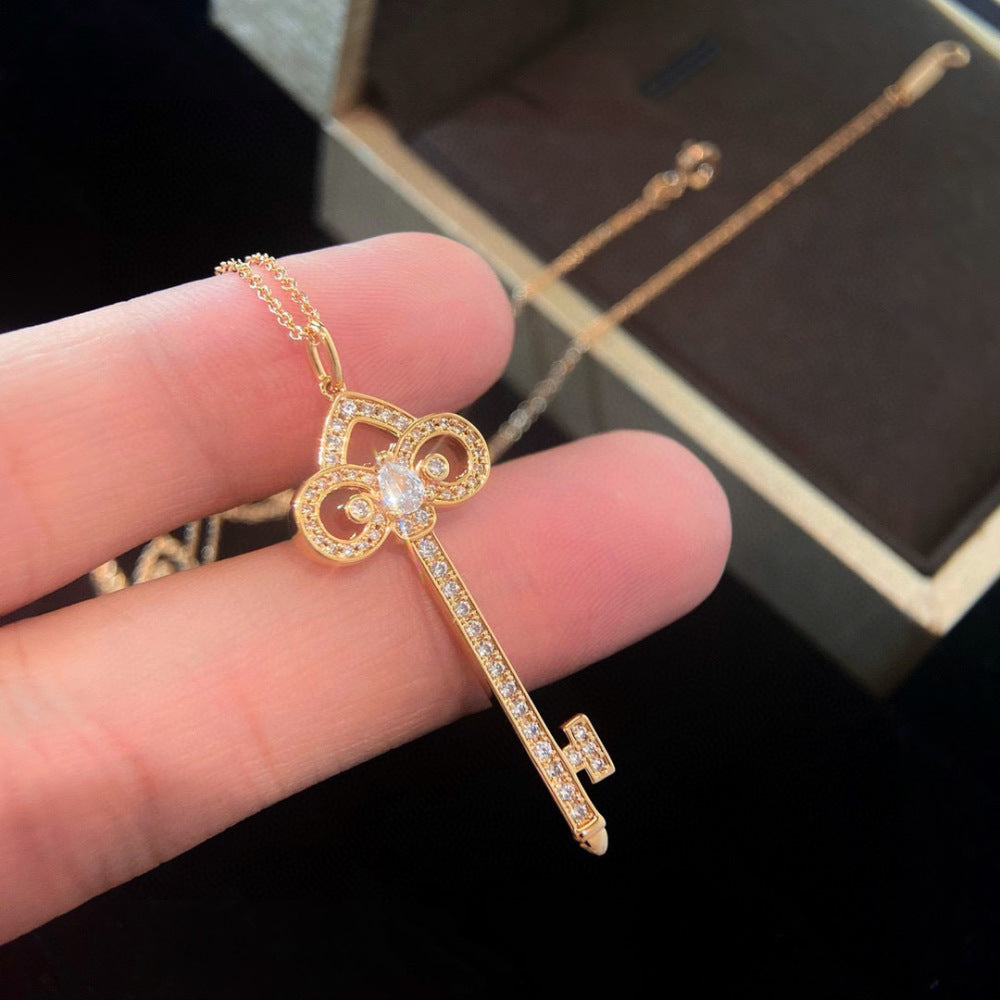 Tiffany & Co. Crystal Key Motif Necklace
