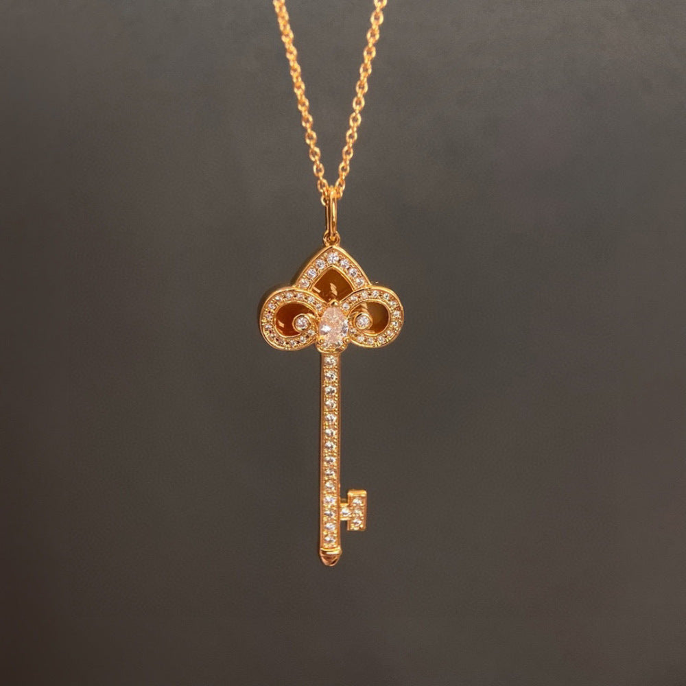 Tiffany & Co. Crystal Key Motif Necklace