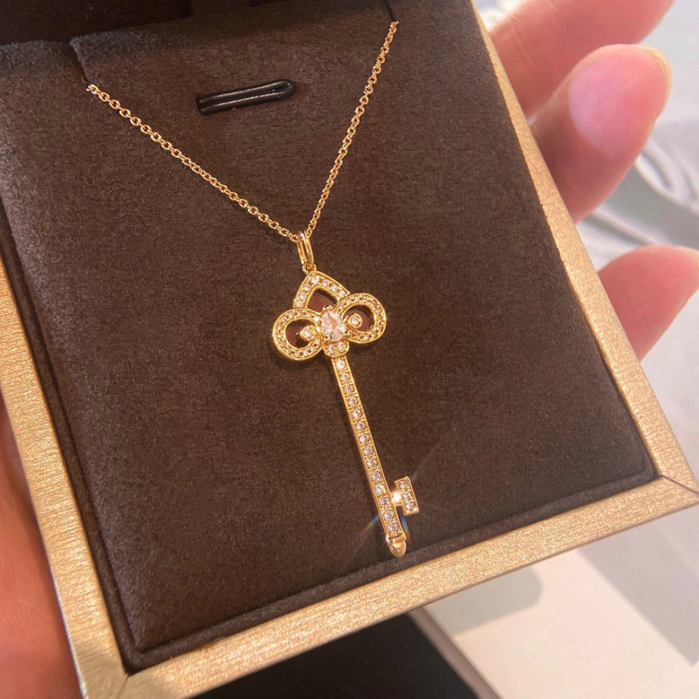 Tiffany & Co. Crystal Key Motif Necklace