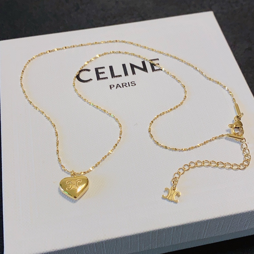 CELINE Gold-Plated Stainless Steel Necklace