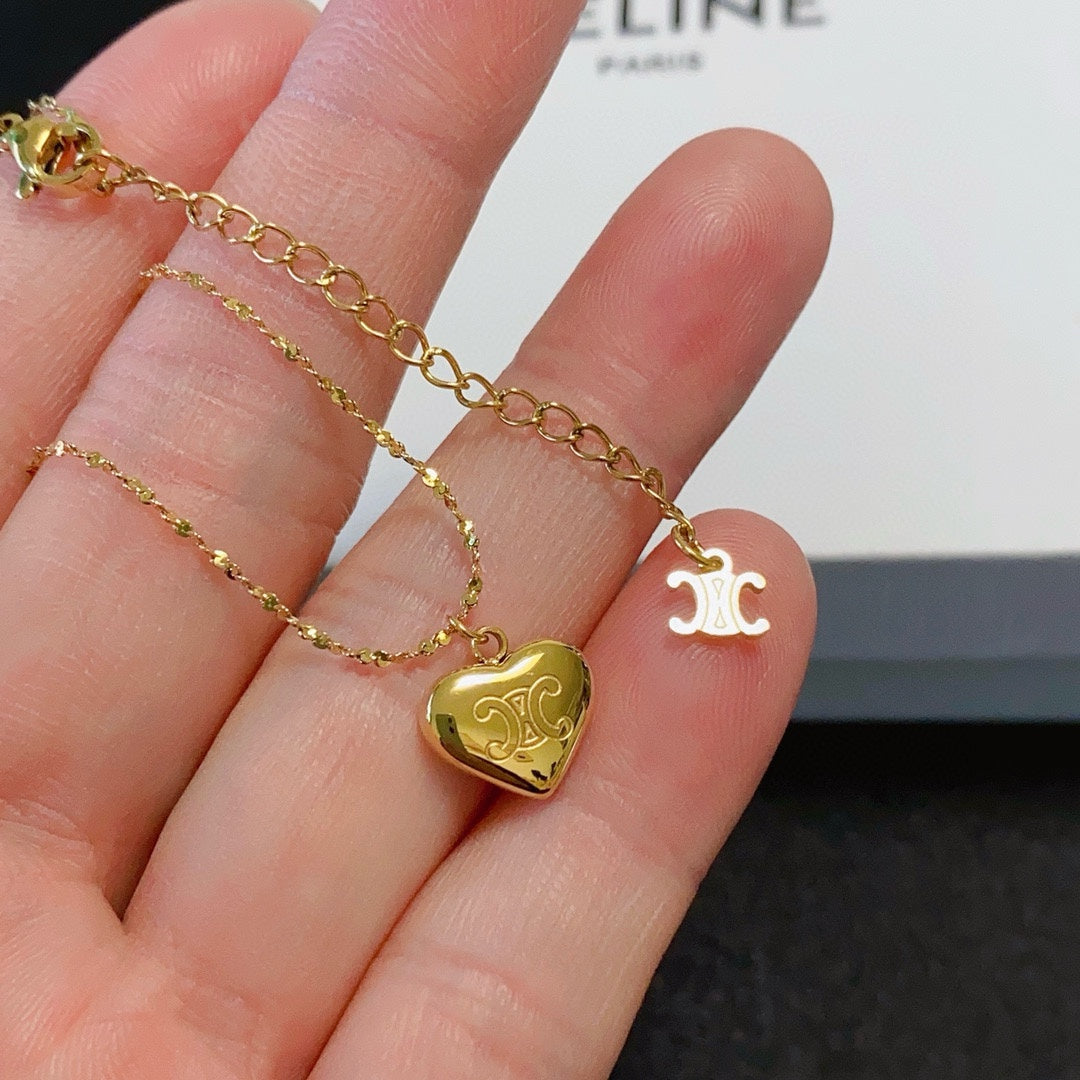 CELINE Gold-Plated Stainless Steel Necklace