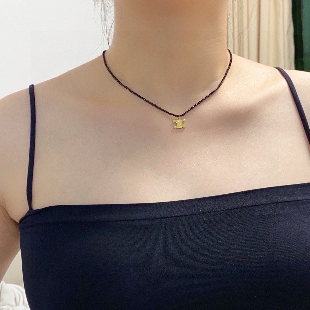 CELINE Gold-Plated Stainless Steel Necklace
