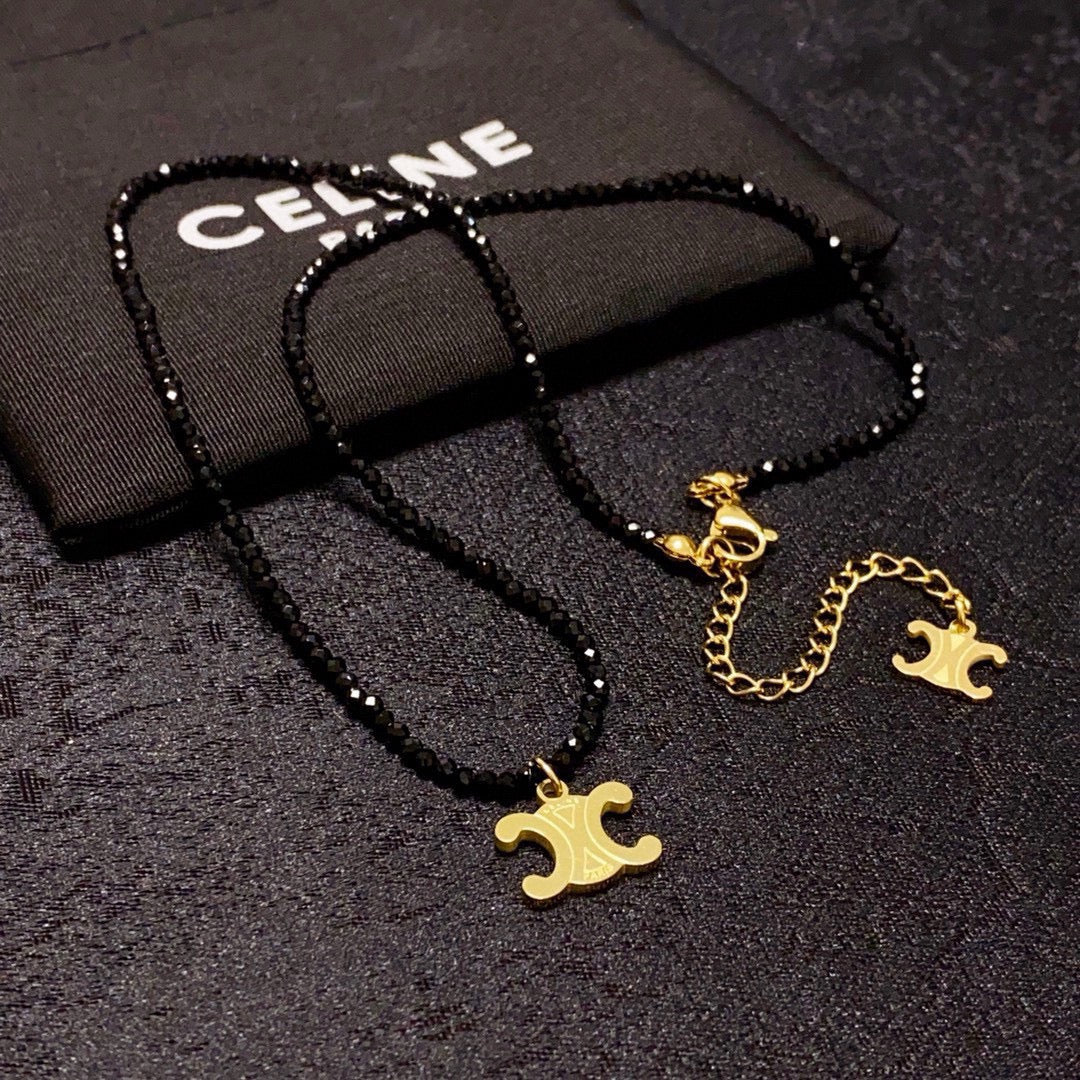 CELINE Gold-Plated Stainless Steel Necklace