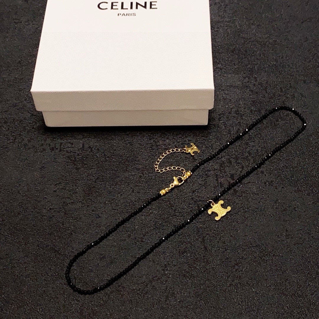 CELINE Gold-Plated Stainless Steel Necklace