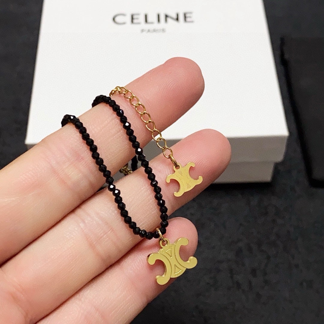 CELINE Gold-Plated Stainless Steel Necklace
