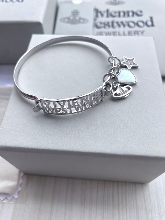 Shell & Heart Initial Bracelet