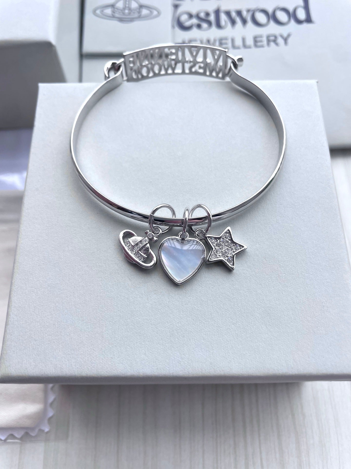 Shell & Heart Initial Bracelet