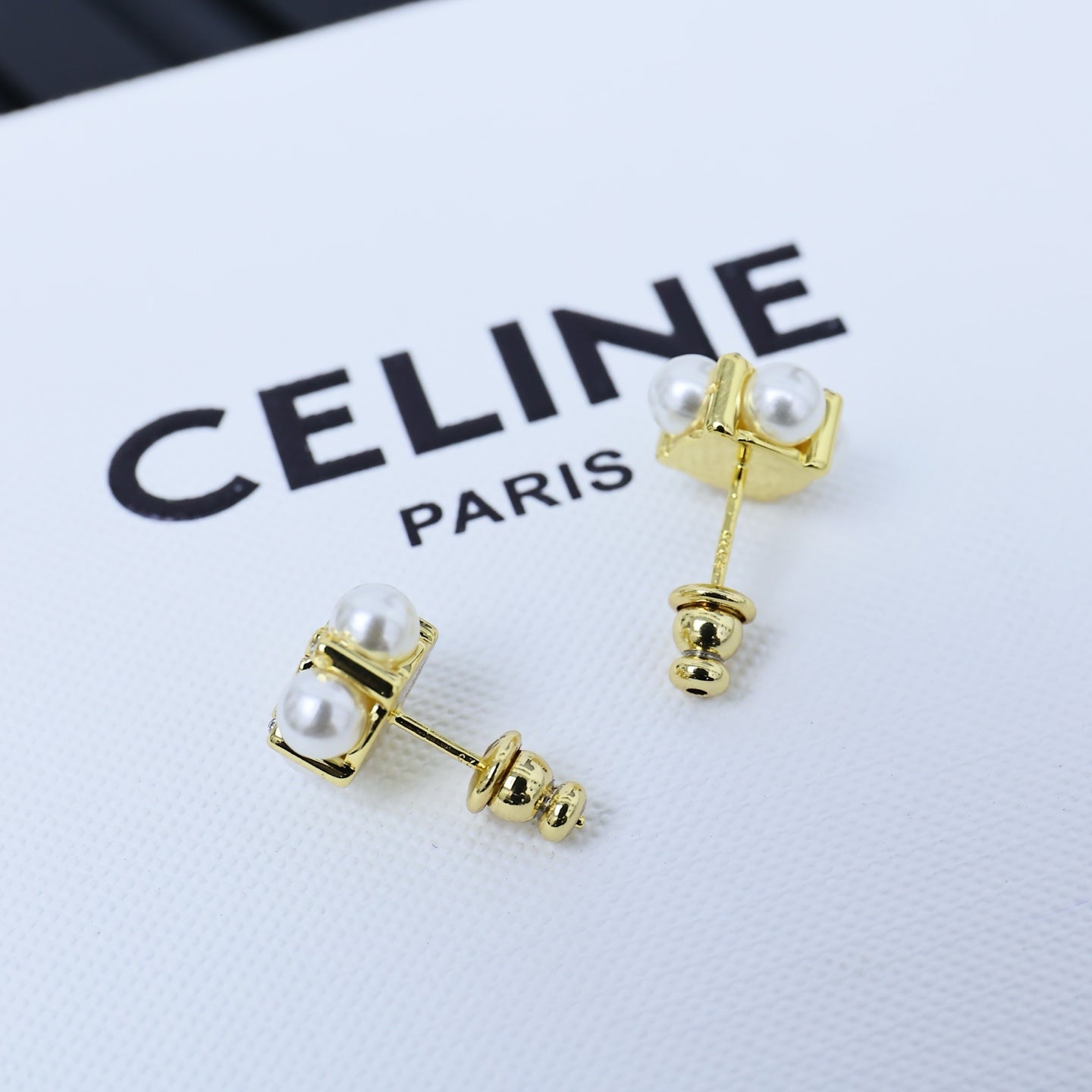 CELINE Pearl Crystal Earrings