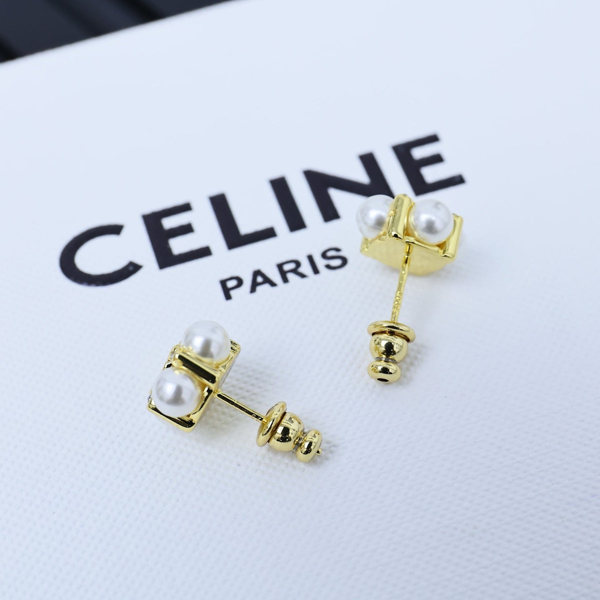 CELINE Pearl Crystal Earrings