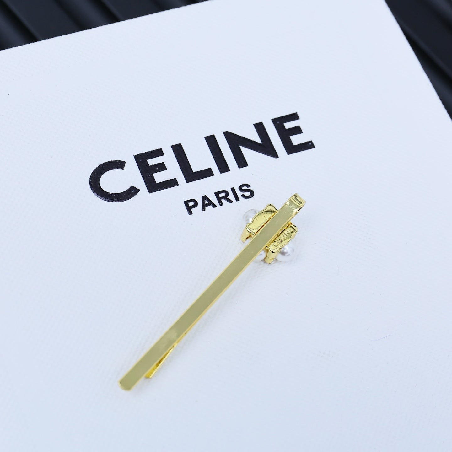 CELINE Pearl Crystal Hair Accessory