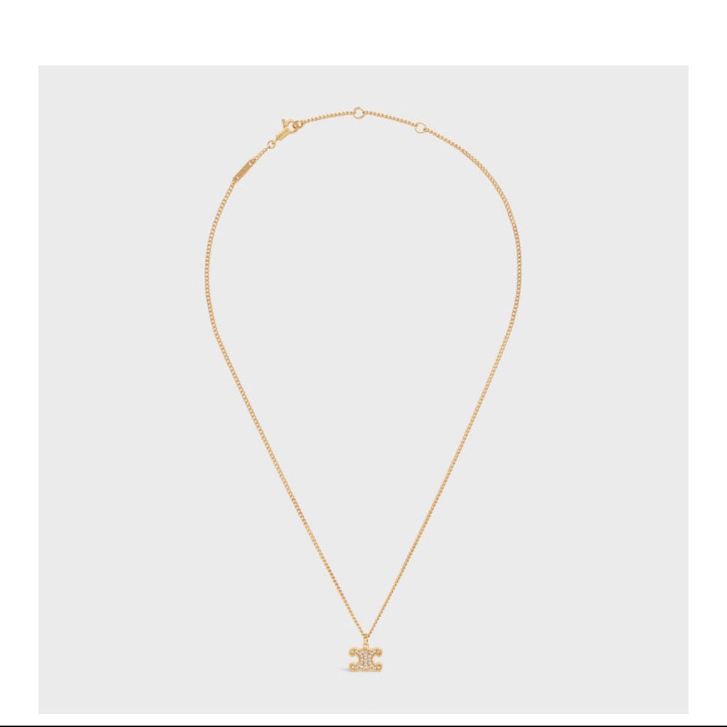 CELINE Crystal Triomphe Necklace