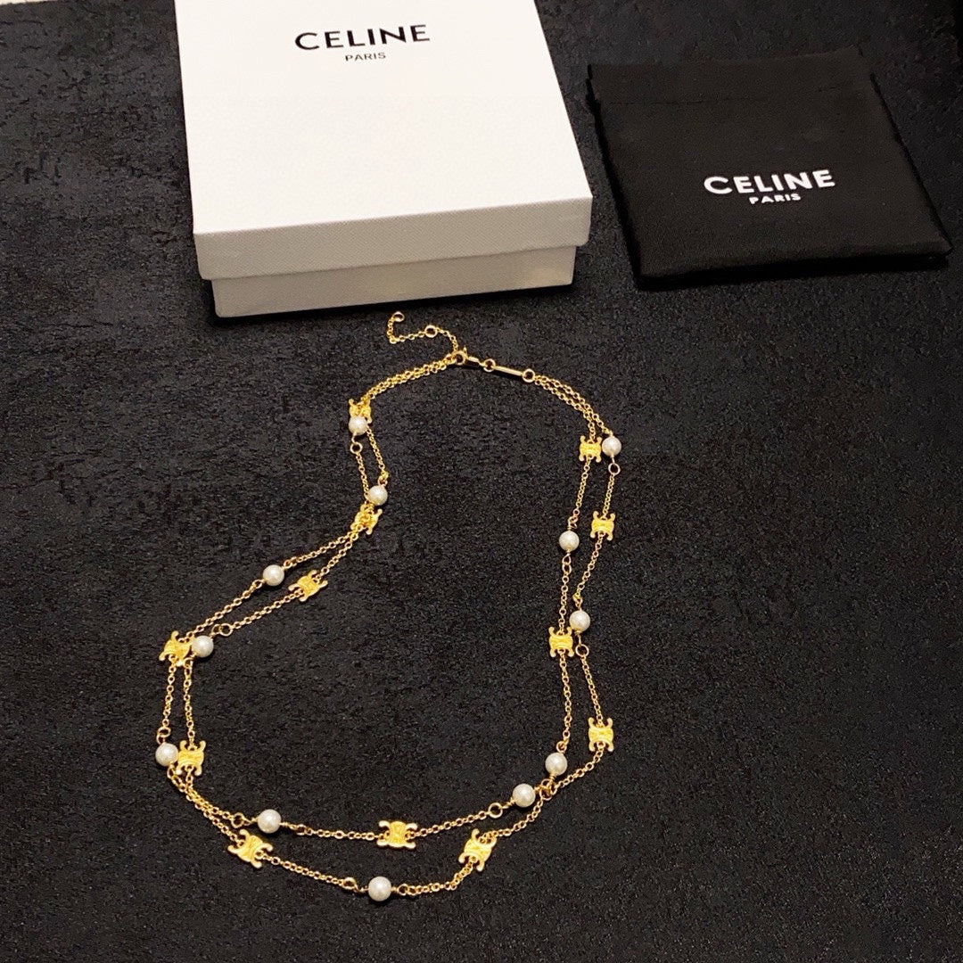 CELINE Pearl Triomphe Necklace
