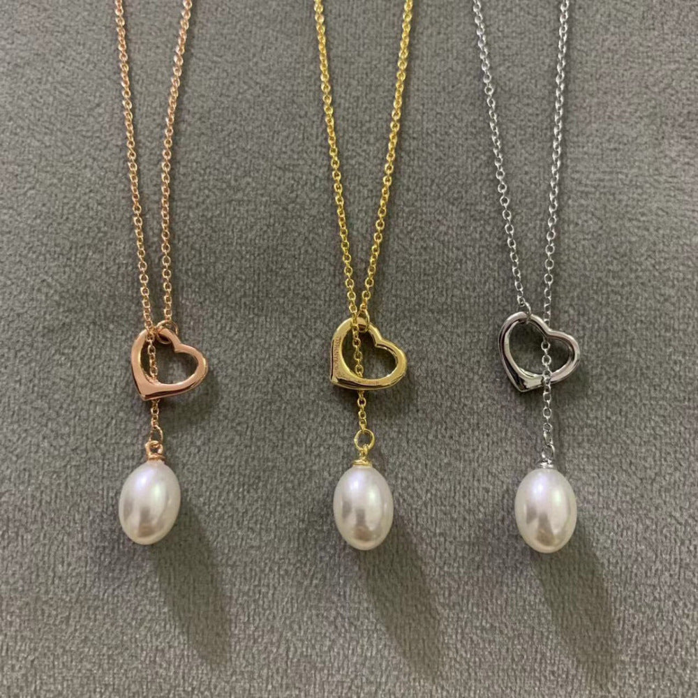 Tiffany & Co. Pearl Heart Necklace