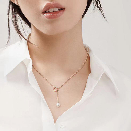 Tiffany & Co. Pearl Heart Necklace