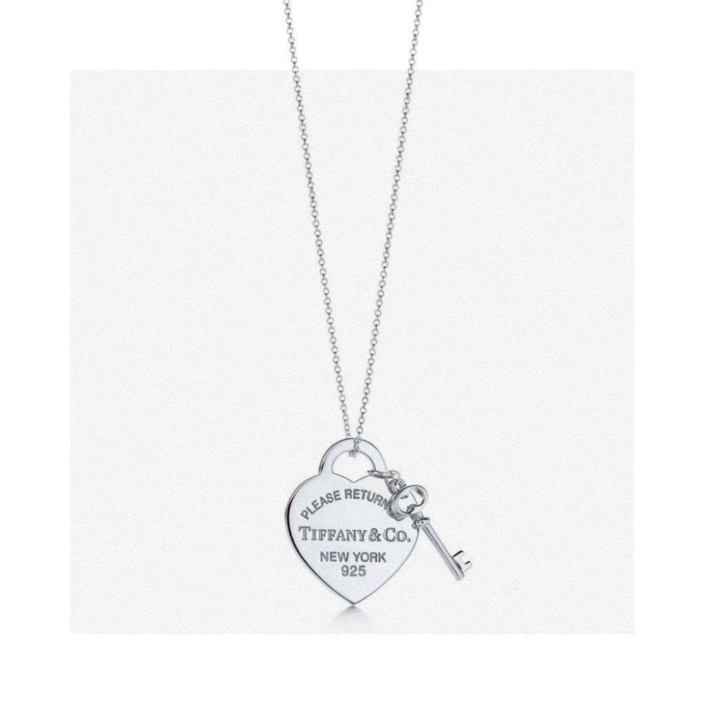 Tiffany & Co. Heart Key Motif Necklace