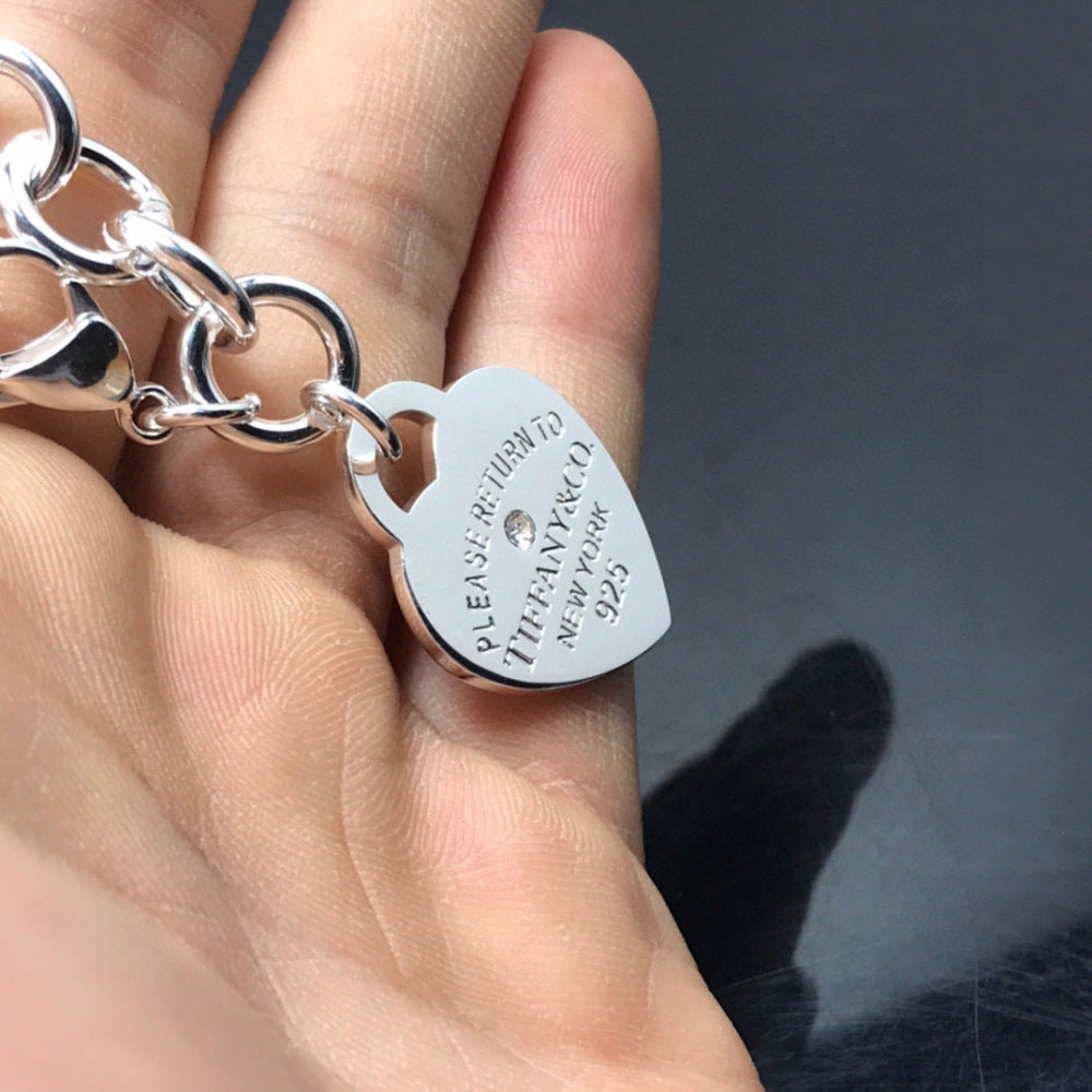 Tiffany & Co. 925 Silver Heart Necklace