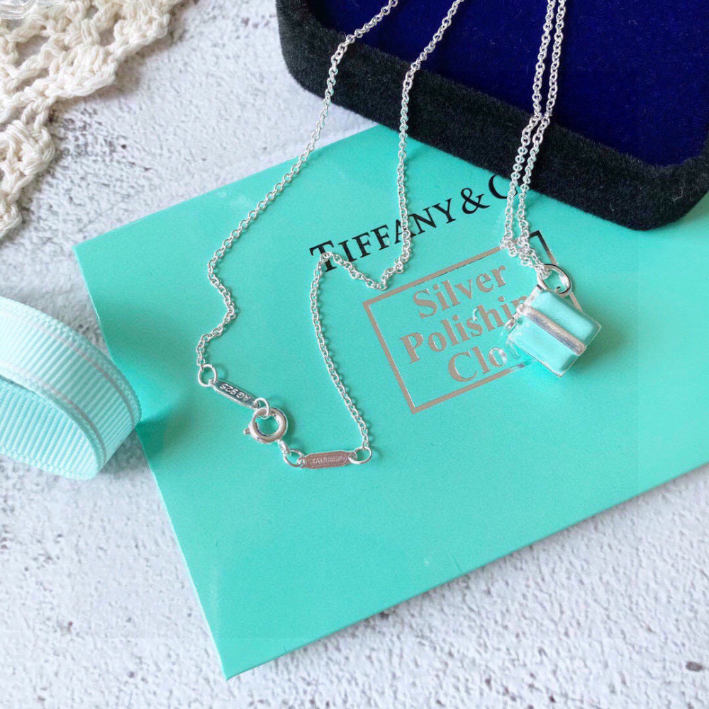 Tiffany & Co. 925 Silver Enamel Necklace