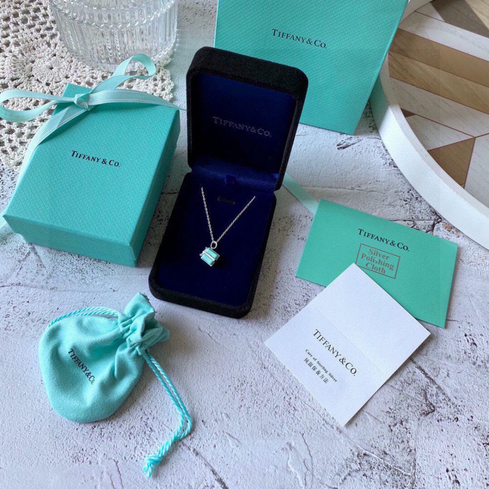 Tiffany & Co. 925 Silver Enamel Necklace
