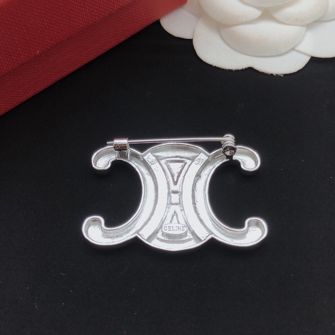 CELINE Brass Triomphe Brooch