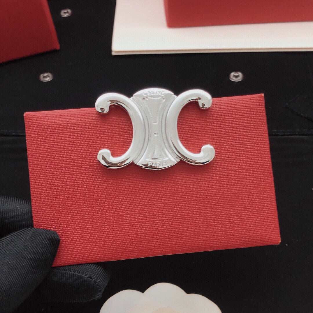 CELINE Brass Triomphe Brooch