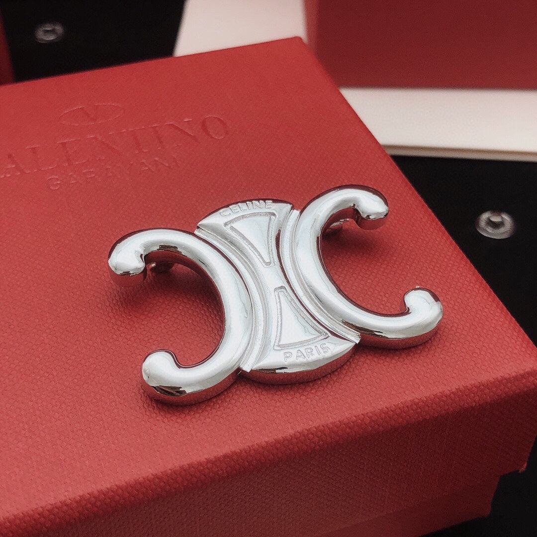 CELINE Brass Triomphe Brooch