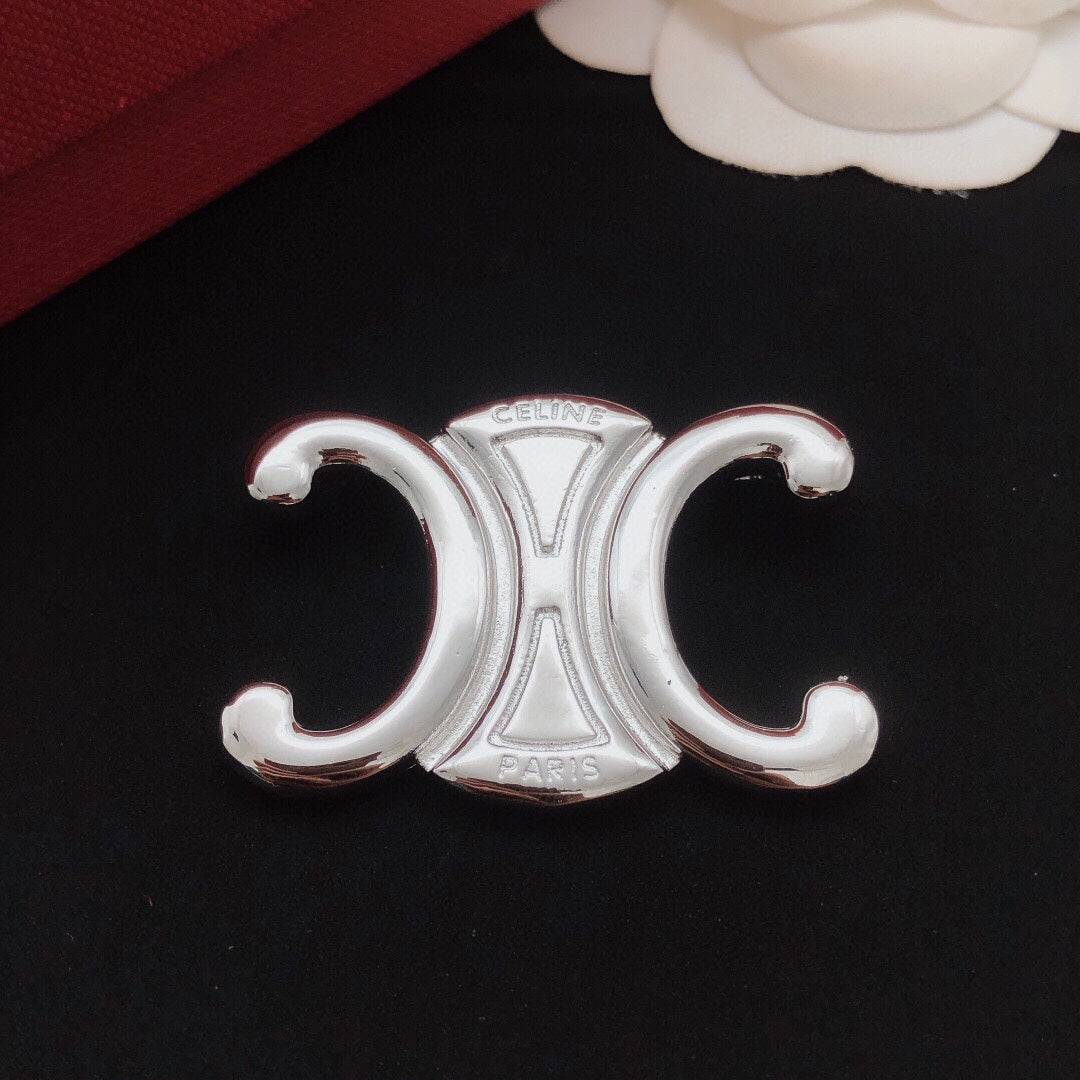 CELINE Brass Triomphe Brooch