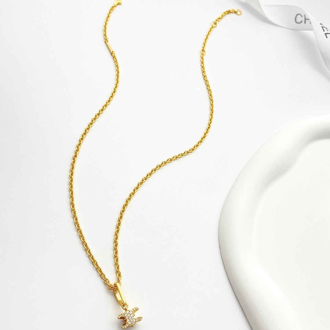 CELINE Crystal Triomphe Necklace