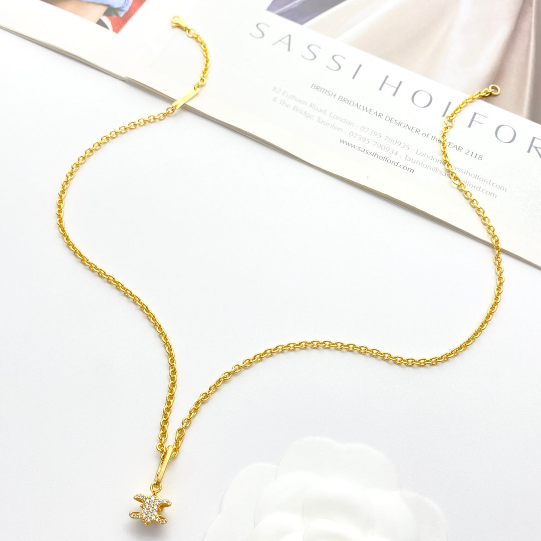 CELINE Crystal Triomphe Necklace