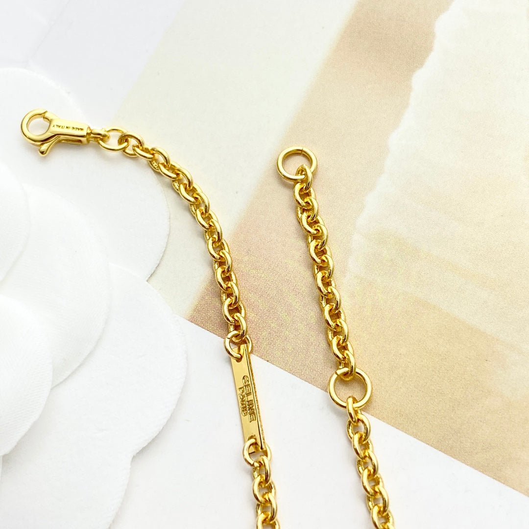 CELINE Crystal Triomphe Necklace