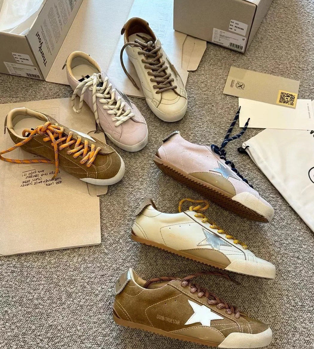 Golden Goose Vintage Distressed Sneakers #158