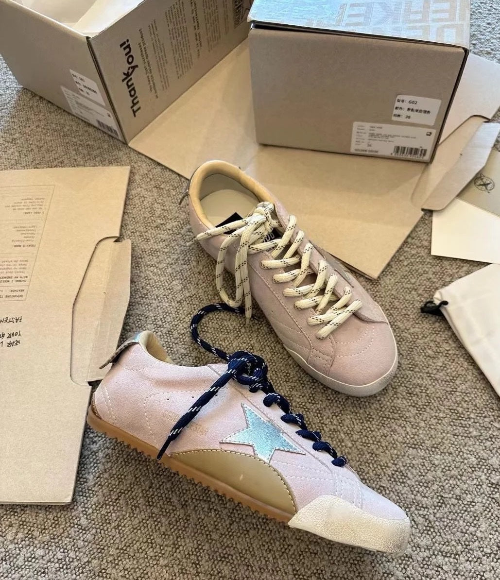 Golden Goose Vintage Distressed Sneakers #158