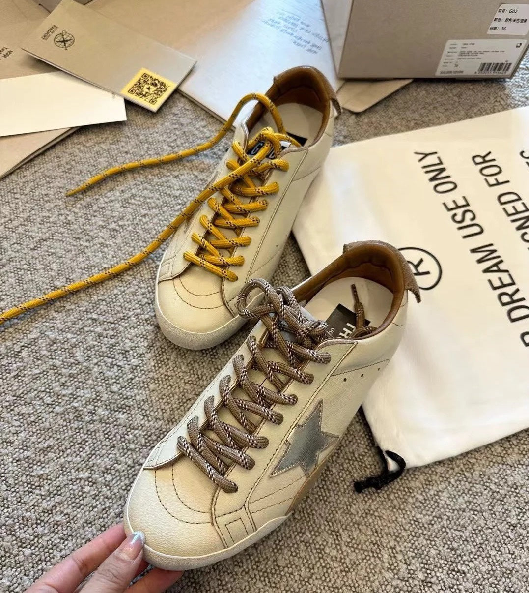 Golden Goose Vintage Distressed Sneakers #158