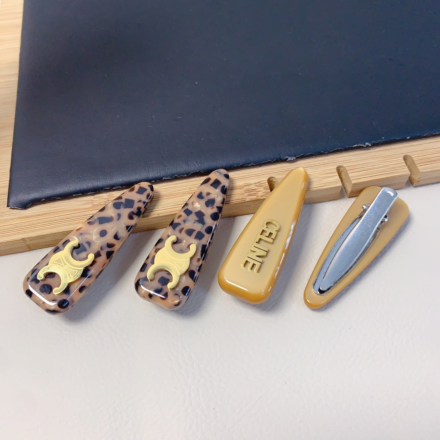 CELINE Acetate Triomphe Hair Accessory