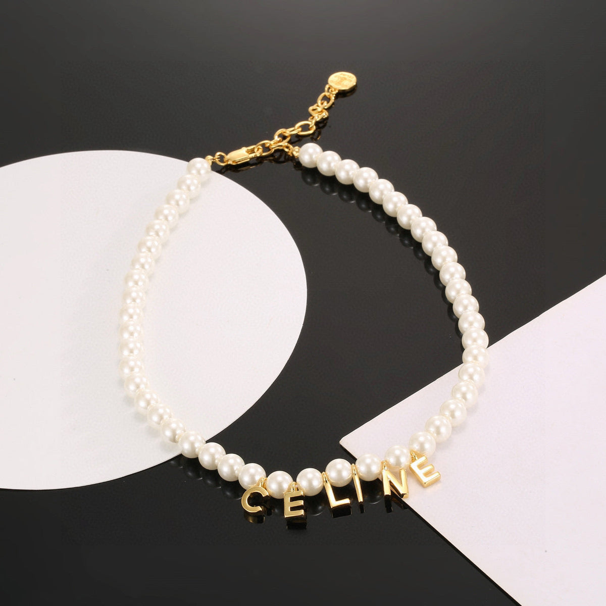 CELINE Pearl Triomphe Necklace
