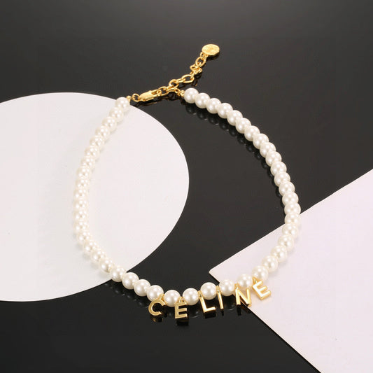 CELINE Pearl Triomphe Necklace