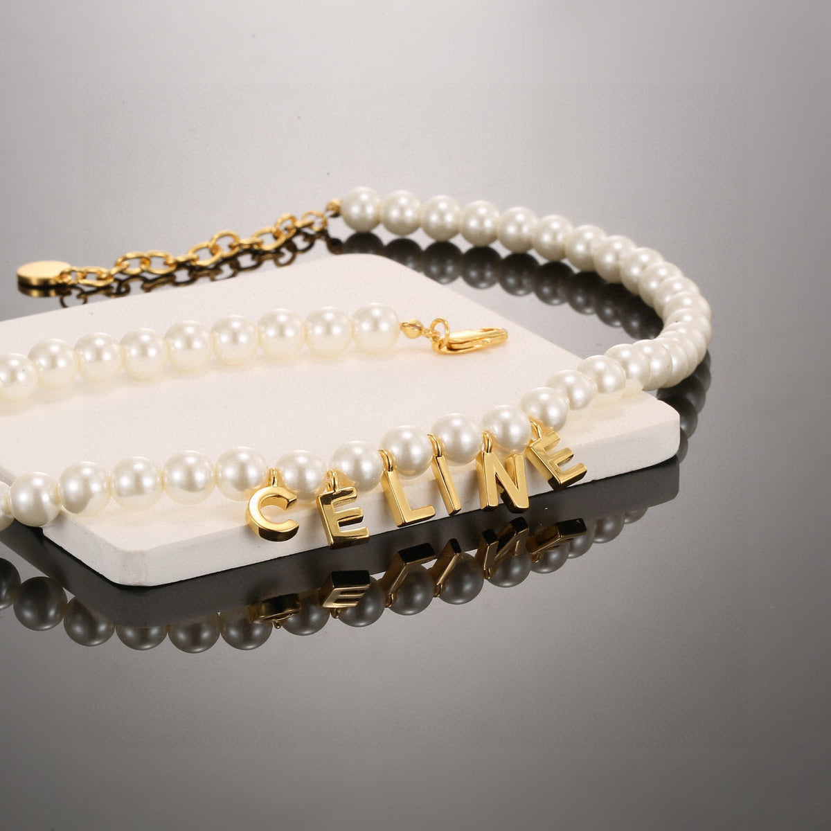 CELINE Pearl Triomphe Necklace