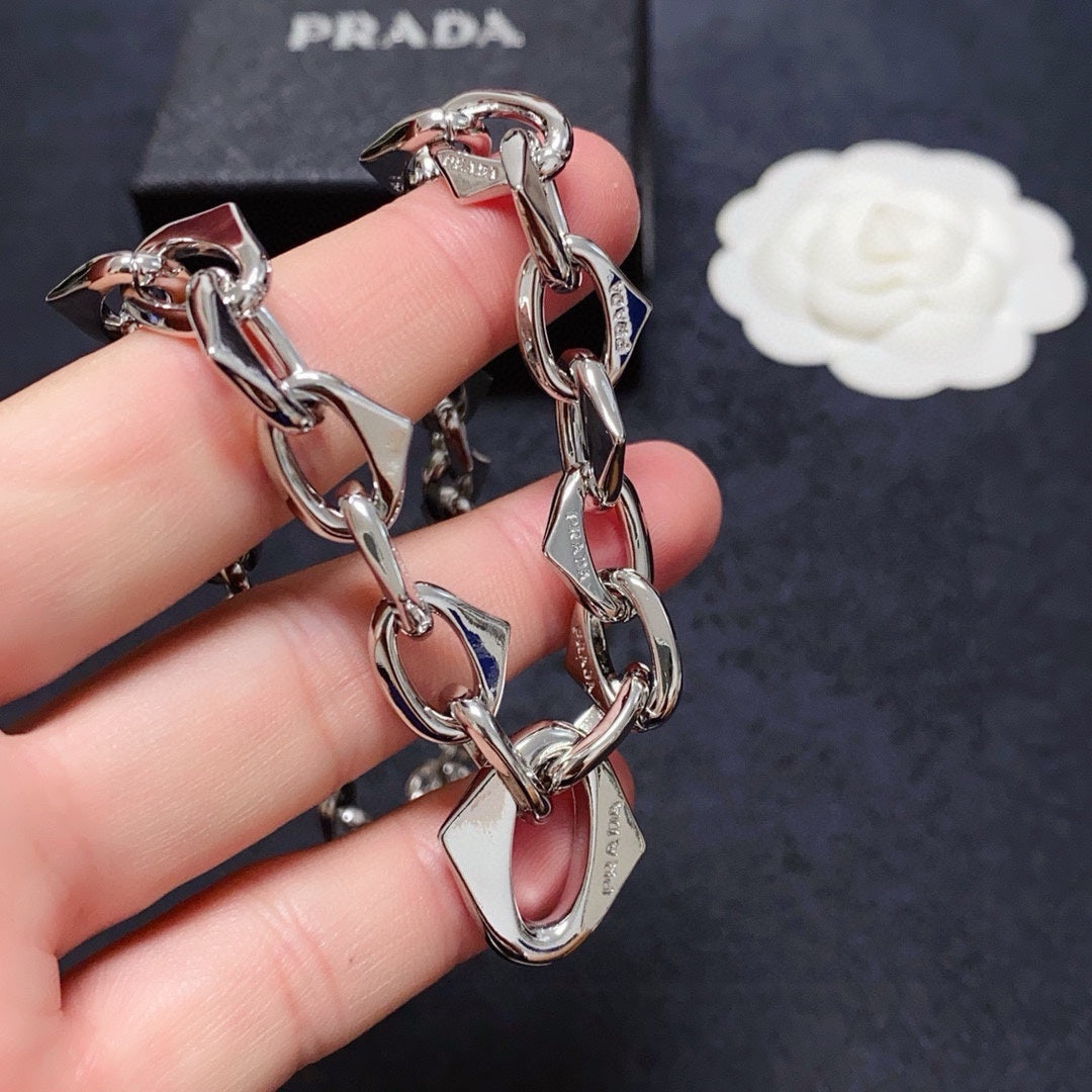 PRADA Logo Detail Necklace