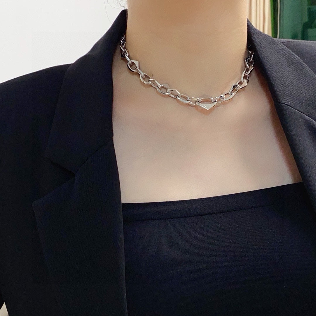 PRADA Logo Detail Necklace
