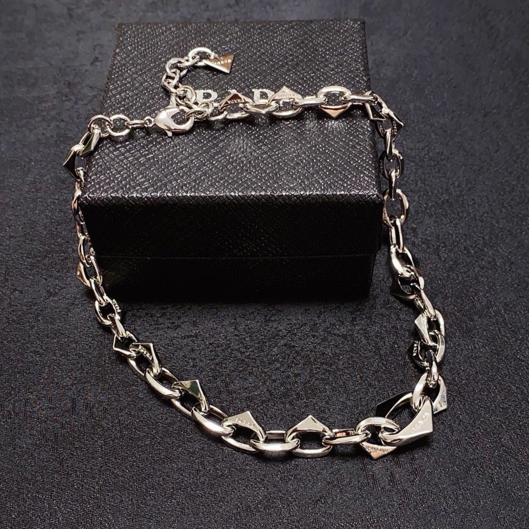 PRADA Logo Detail Necklace