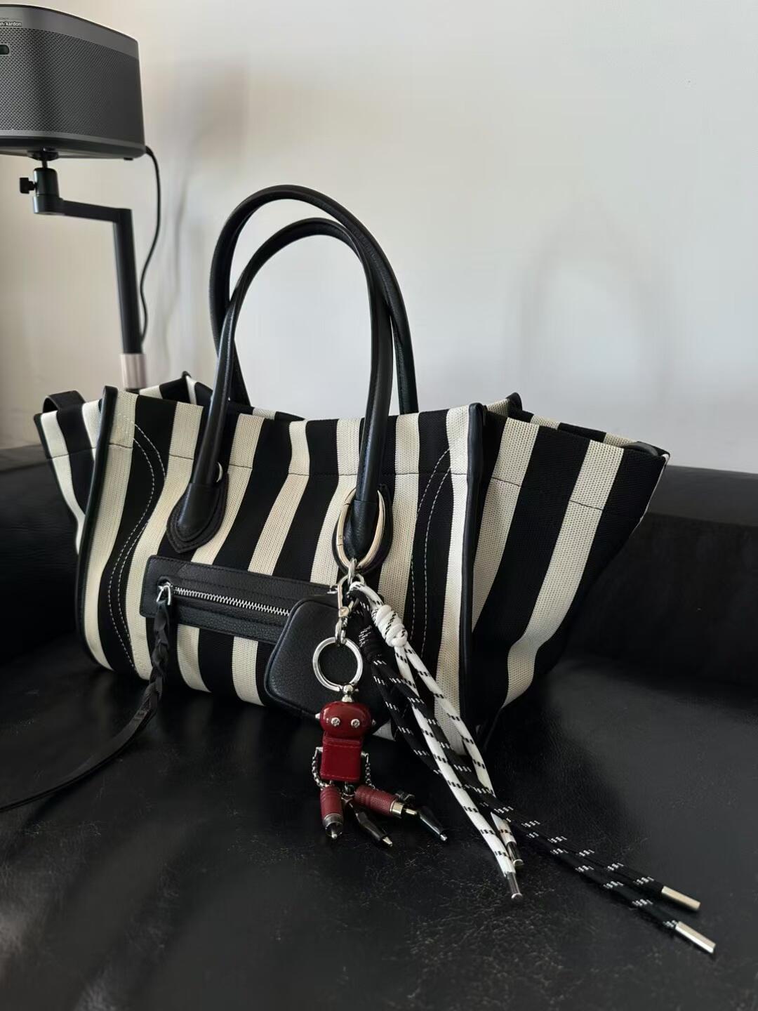 PRADA Enamel Leather Keychain