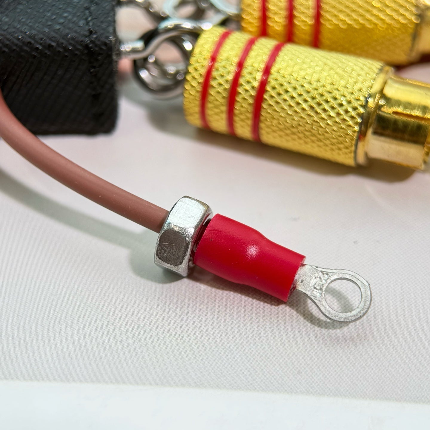 PRADA Enamel Leather Keychain