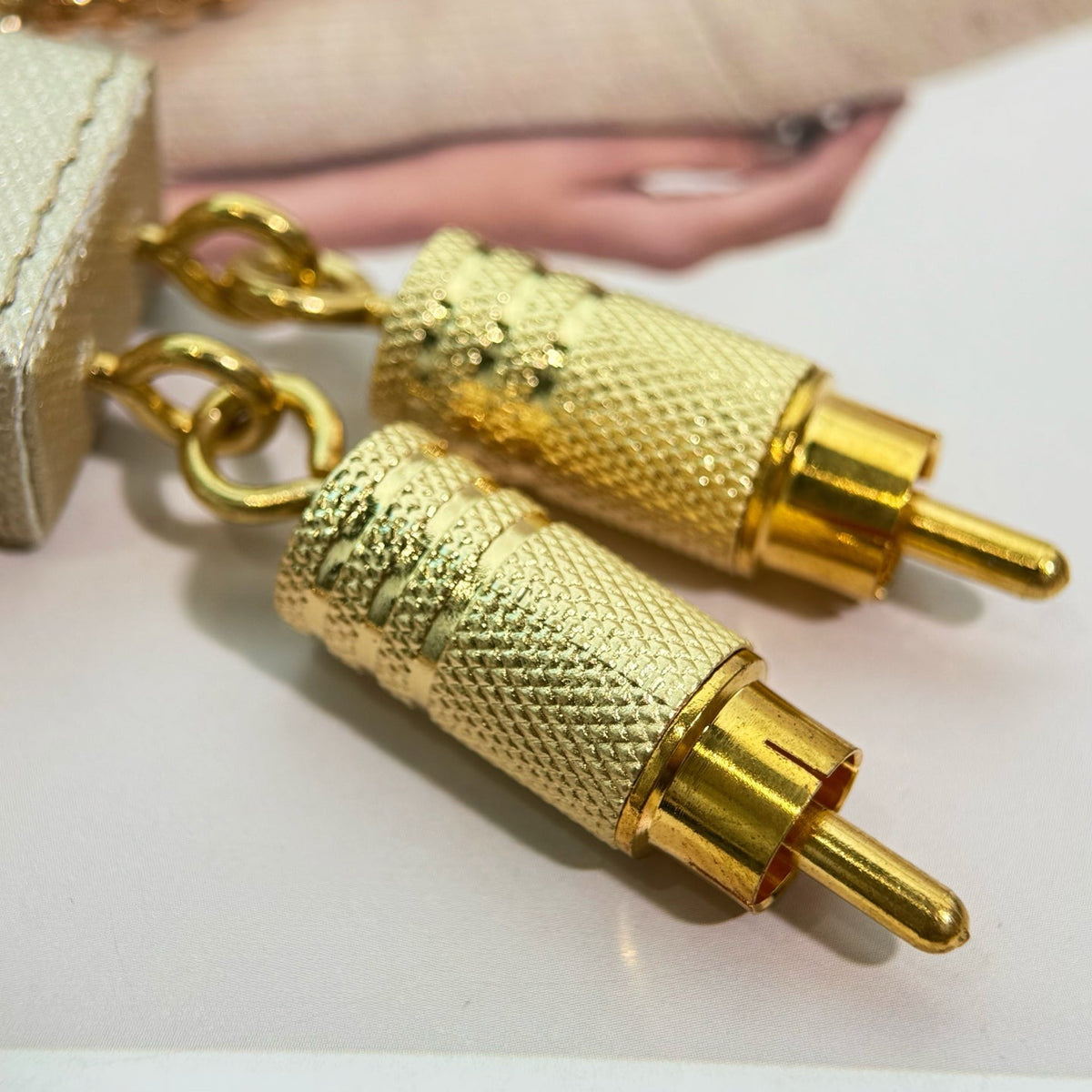 PRADA Enamel Leather Keychain