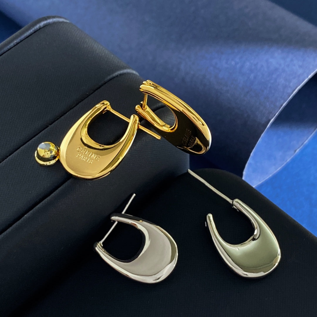 CELINE Brass Earrings