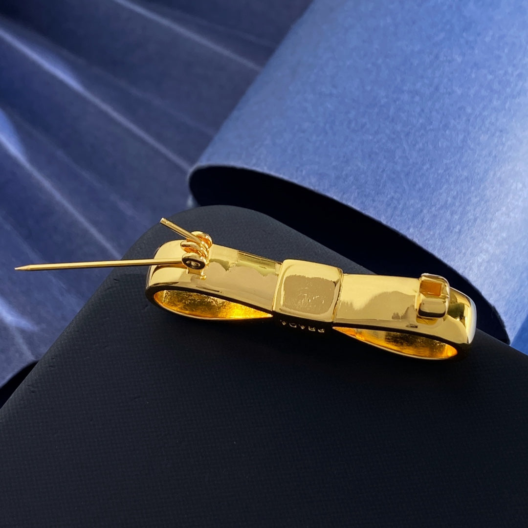PRADA Brass Brooch