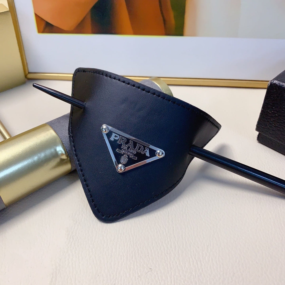 PRADA Leather Hair Accessory
