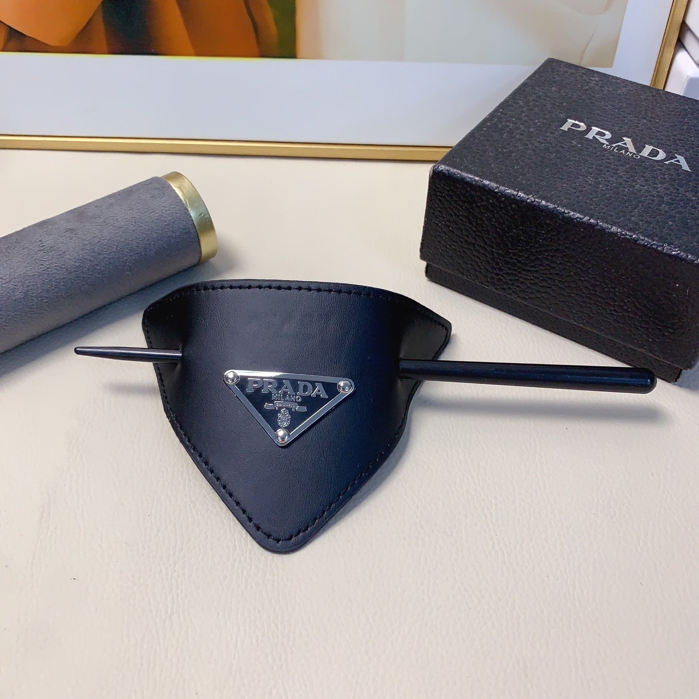 PRADA Leather Hair Accessory
