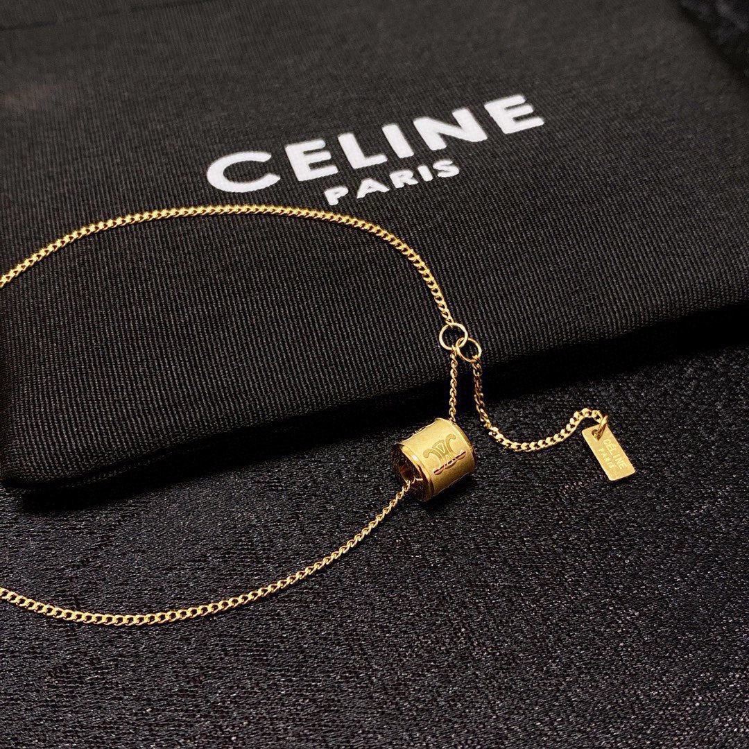 CELINE Gold-Plated Stainless Steel Necklace