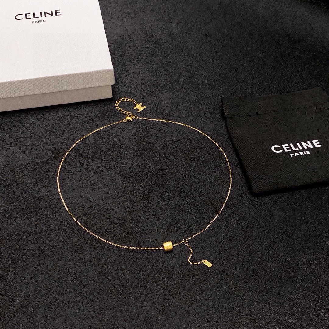 CELINE Gold-Plated Stainless Steel Necklace