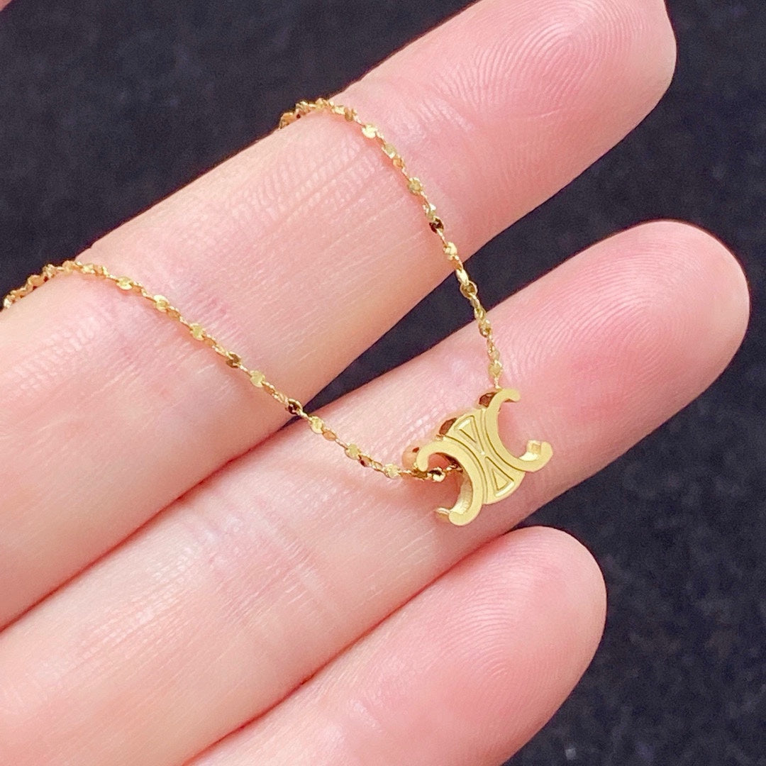 CELINE Gold-Plated Stainless Steel Necklace